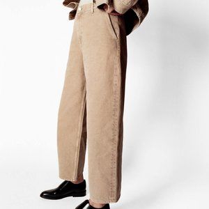 COS Barrel Leg Pants — Tan — Size 27 (fits like 30)